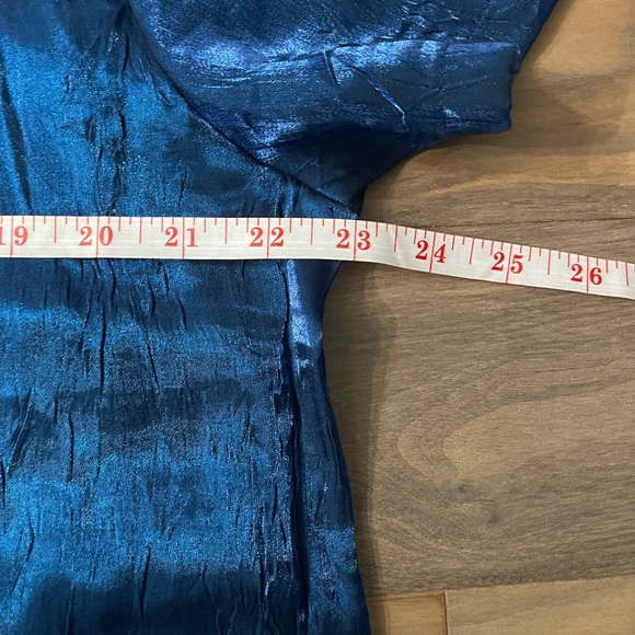 NWOT Vintage Blue Blouse - Picture 6 of 7